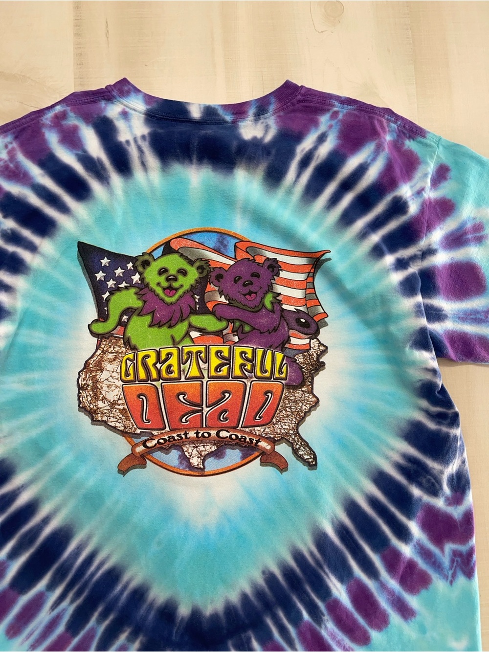1992 print graphic tee T-shirt Grateful Dead New York Sundog coast to coast